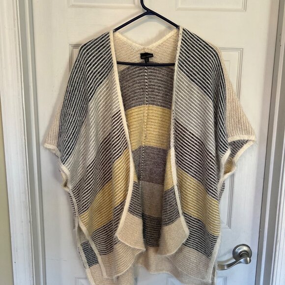 Coco + Carmen Sweaters - Coco + Carmen Cream Boho Neutral Knit Poncho One Size Fits All